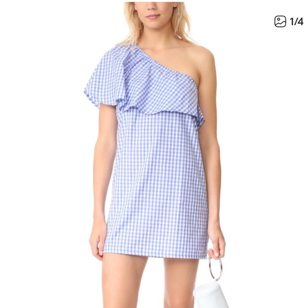 MLM Label One-Shoulder Gingham Dress – Size L